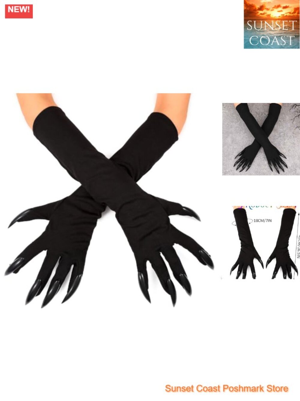 Cat Claw Gloves Long Nail Elbow Length Witch Cosplay Costume Accessories